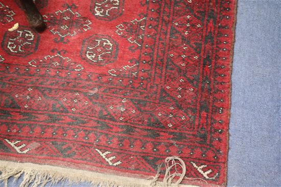 Two Bokhara style rugs 120cm x 80cm, 121cm x 83cm